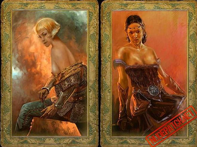 Trading cards of naked people